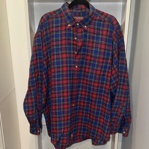 Vineyard Vines Blue and Red Plaid Button-Down Shirt